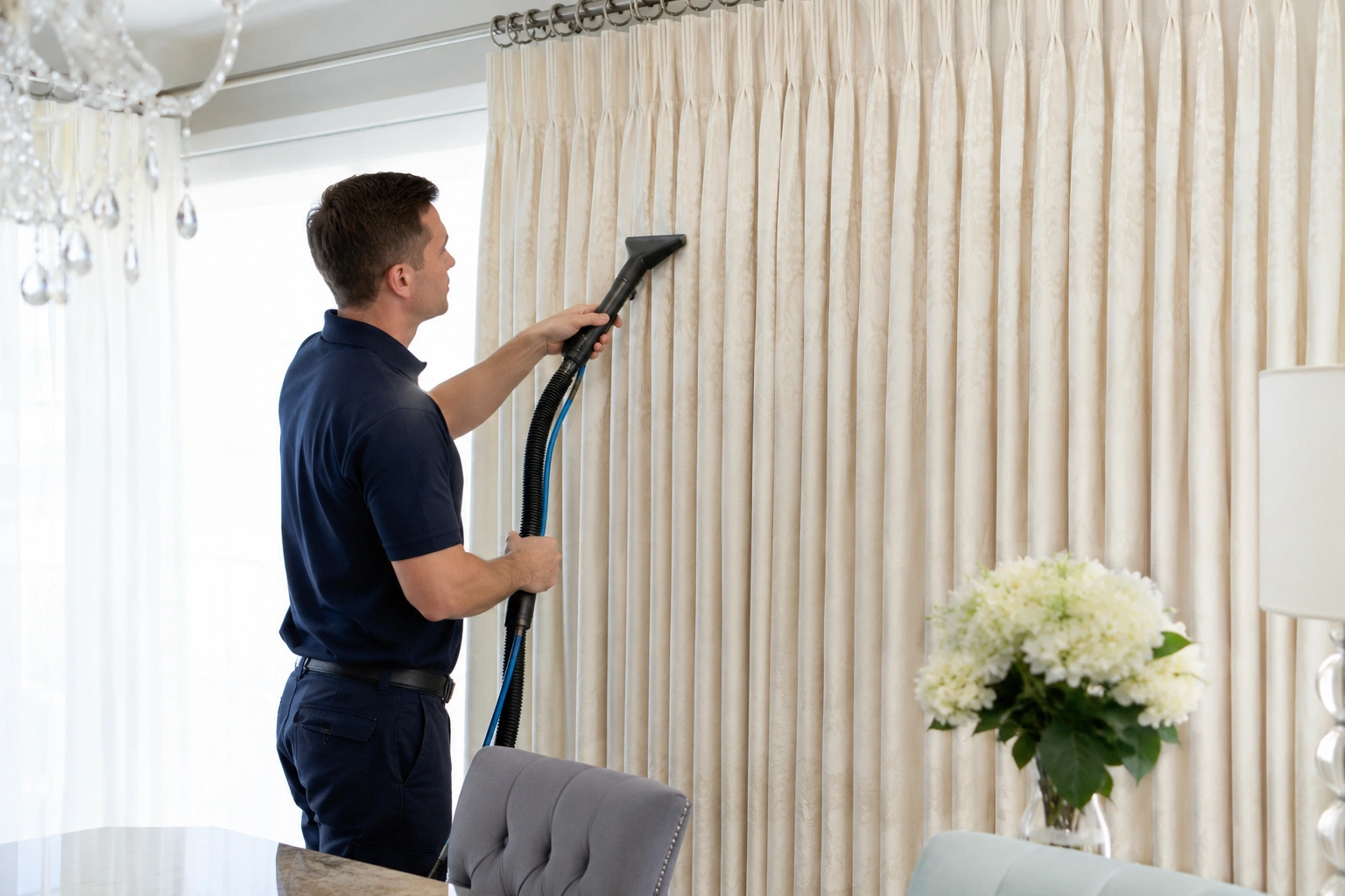 Curtain Cleaning crew working in Maidstone